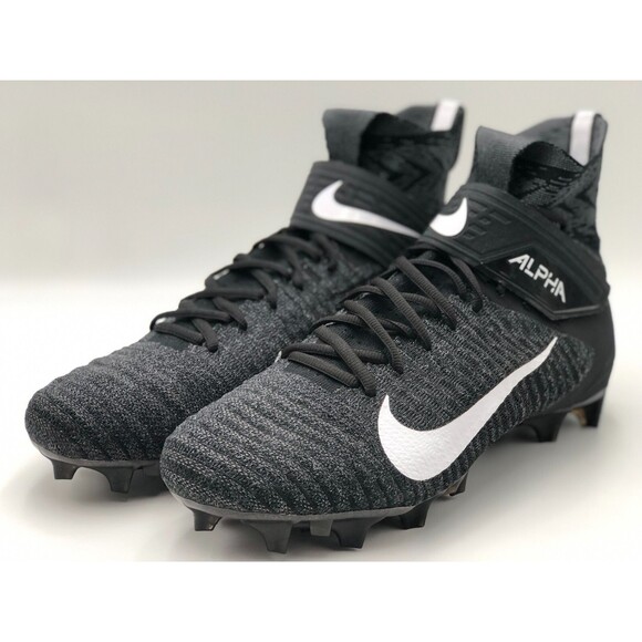 Nike Alpha Menace Elite 2 Wide Black White Men’s Cleats Sz 12.5 BV3298-001